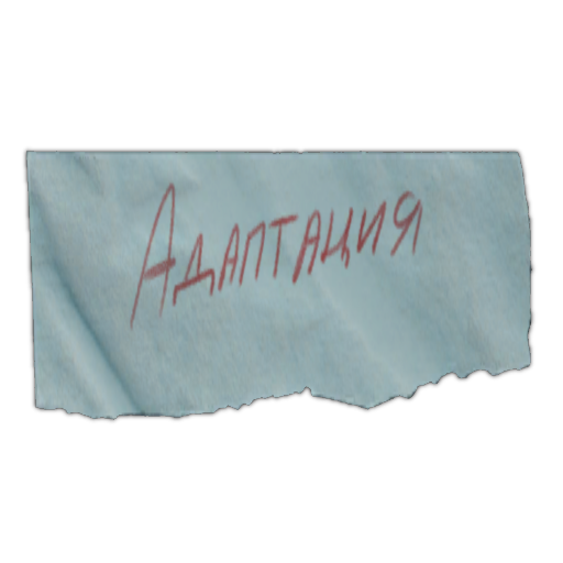 写有暗号“Adaptation”的纸条